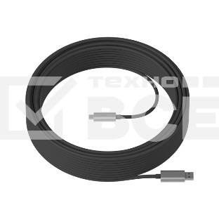 Кабель LOGITECH STRONG USB 3.1 CABLE - GRAPHITE - USB - WW - 25M AOC CABLE