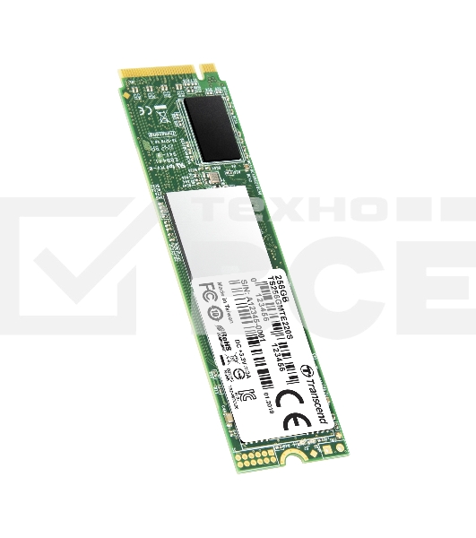Накопитель SSD Transcend MTE220S SSD 256GB, 3D TLC, M.2 (2280), PCIe Gen 3.0 x4, NVMe, R3300/W1100, TBW 550