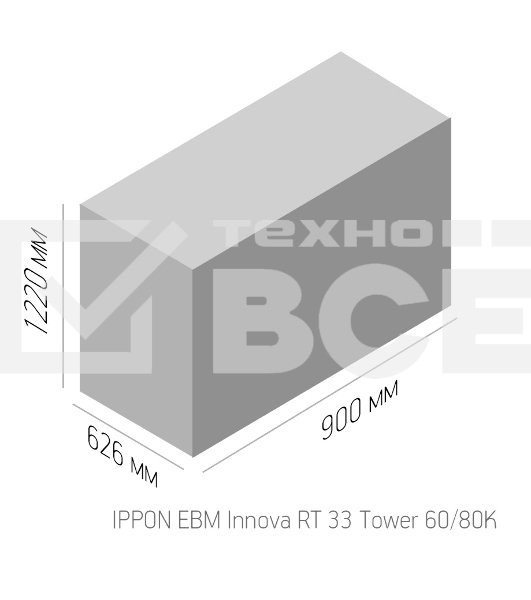 Источник бесперебойного питания Ippon Innova RT 33 80K Tower 80000Вт 80000ВА черный