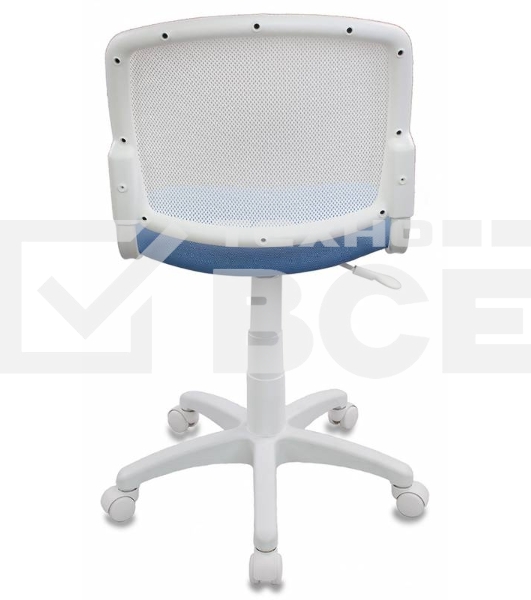 Кресло детское Бюрократ CH-W296NX/26-24 TW-15 белый, спинка сетка, сиденье голубой 26-24