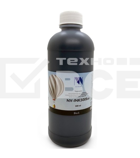Чернила NV экосольвентные NV-INK500 Black Eco для аппаратов MIMAKI JV2/JV22/JV2/JV4/ROLAND RS640/FJ740/MUTOH 900C/1604/DX5 (500ml) Китай