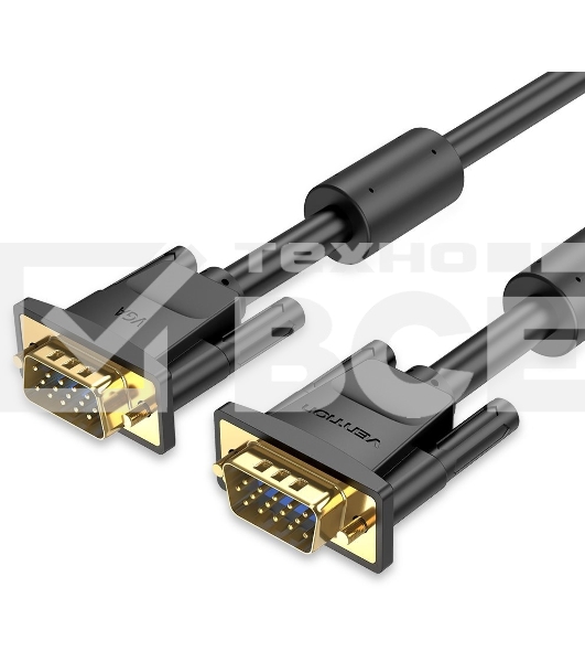 Кабель Vention VGA 15M/15M с 2 ферритовыми фильтрами - 2м