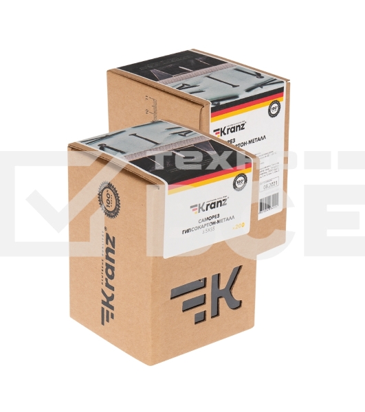 Саморез гипсокартон-металл KRANZ 3.5х55, упаковка поставщика ( 4 000 шт. )