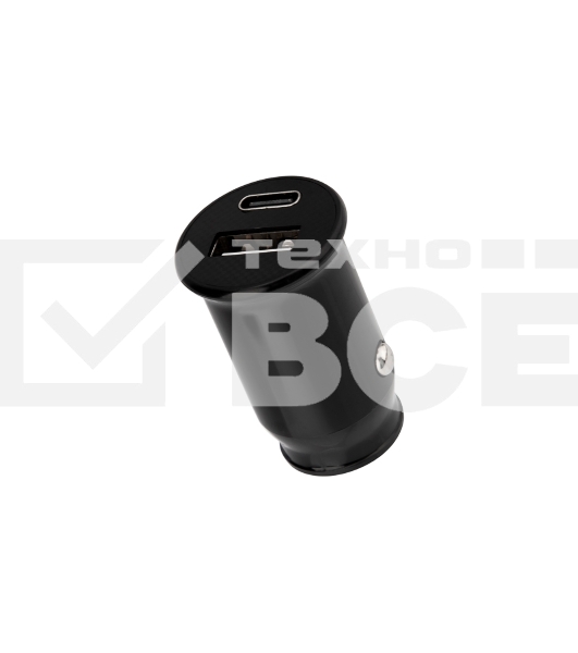 Автозарядка в прикуриватель Rexant АЗУ USB-A+USB-C, 2.4 A черный