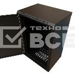 Шкаф коммутационный WRline (WR-TW-1845-SR-RAL9004) настенный 18U 600x450мм пер.дв.металл 2 бок.пан. 60кг черный 370мм 908мм IP20 сталь, фото 1