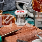 Припой с канифолью ПОС-61, 100г, Ø1мм, (олово 61%, свинец 39%), катушка Rexant, фото3