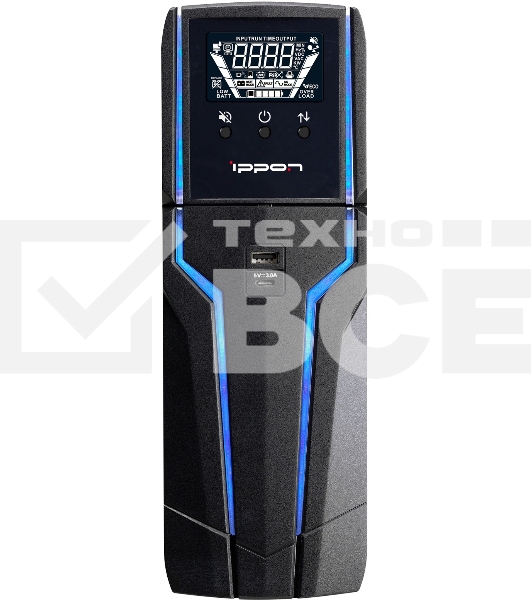 Источник бесперебойного питания Ippon Game Power Pro 1000 600Вт 1000ВА черный