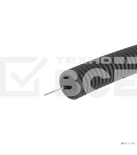 Труба гофрированная ДКС 71732 ПНД d32 мм с протяж. черный (уп. 25 м)