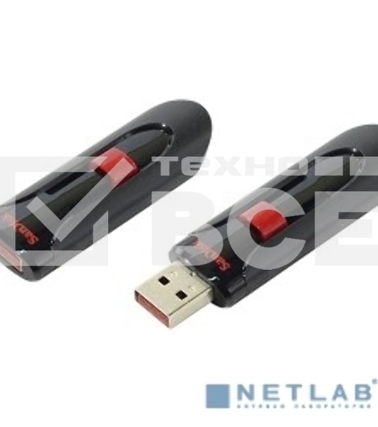 Флеш диск 256GB SanDisk CZ60 Cruzer Glide, USB 2.0, Black