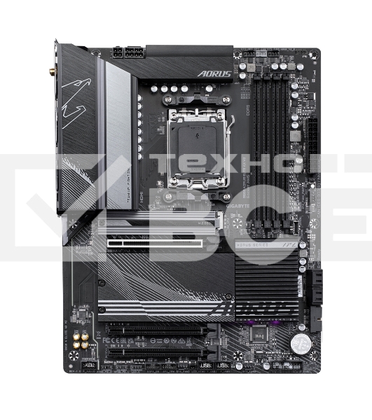 Материнская плата GIGABYTE B650 AORUS ELITE AX V2, AM5, AMD B650, 4xDDR5, 4xSATA, 3xM.2, 1xPCI-E 4.0 x16, 1xHDMI, 1xDP, 1xUSB-C 3.2 Gen 2, 5xUSB-A 3.2 Gen 1, 2xUSB-A 3.2 Gen 2, 4xUSB-A 2.0, 1x 2.5Gb LAN, 3x3.5 мм, 7.1, ATX