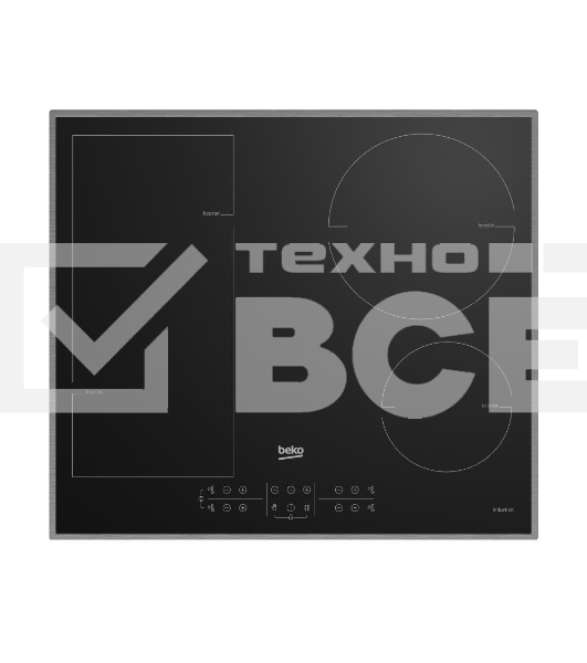 Встраиваемая индукционная варочная поверхность Beko HII 64200 FMTX, Черный