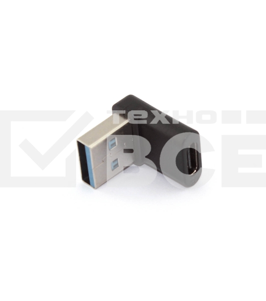 Переходник OTG USB A 3.0 на Type C папа-мама  угловой