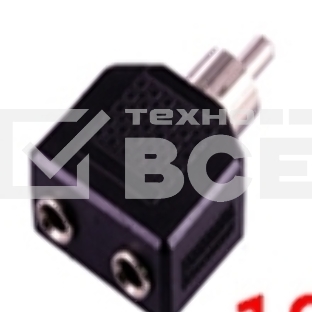 Разетвитель RCA (тюльпан) папа на 2 miniJack мама 1 канал