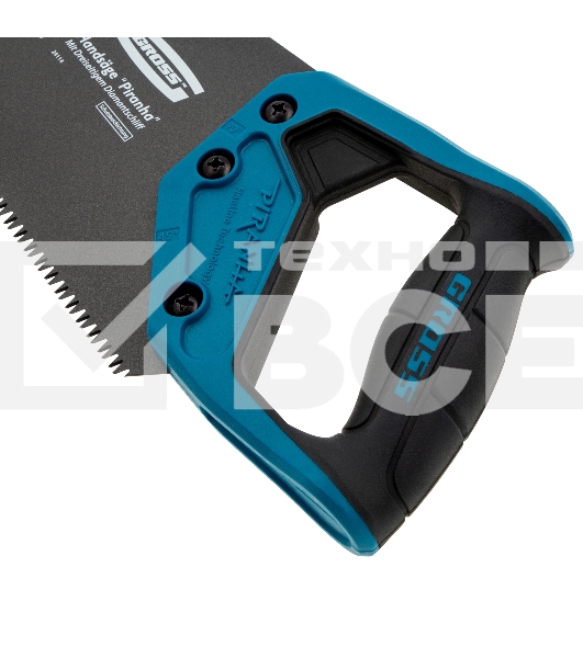 Ножовка по дереву 'PIRANHA', 450 мм, 7 TPI, 3D-зуб, тефл. покр.полотна, двухкомпонентная рукоять Gross