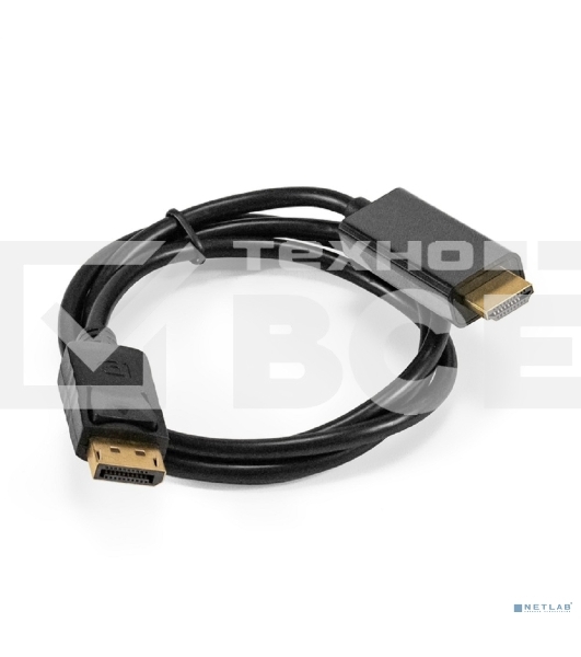 Кабель DisplayPort-HDMI ExeGate EX-CC-DP-HDMI-1.0 (20M/19M, 1,0м, экран)