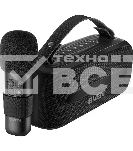 Колонка портативная Sven PS-255 черный 12W 1.0 BT 3600mAh (SV-022563)