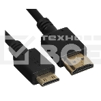Кабель GoPower HDMI (m)-miniHDMI (m) 1,8м ПВХ ver.1.4 черный Premium Zip-Lock c подвесом (1/100), фото 1