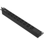 Блок розеток горизонтальный ExeGate ServerPro PDU-19H809 Al-8C13-EU2.5, 19', 1U, Алюминий, 8 IEC 320 C13, кабель с евровилкой VDE-250V-16A-3*1.5мм2, 2.5 метра, черный, фото4