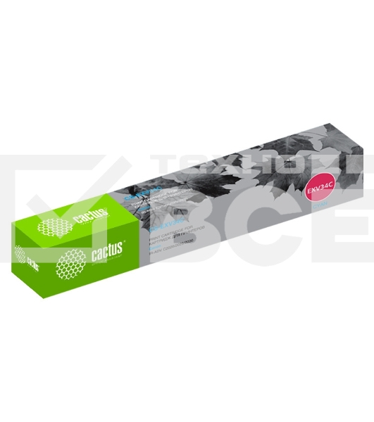 Картридж лазерный Cactus CS-EXV34C голубой (19000стр.) для Canon IR Advance C2030L, C2030i, C2020L, C2020i, C2025i