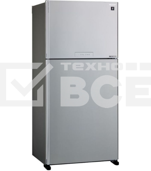Холодильник Sharp SJ-XG60PMSL серебристый двухкамерный 422/178 л морозилка сверху, No Frost