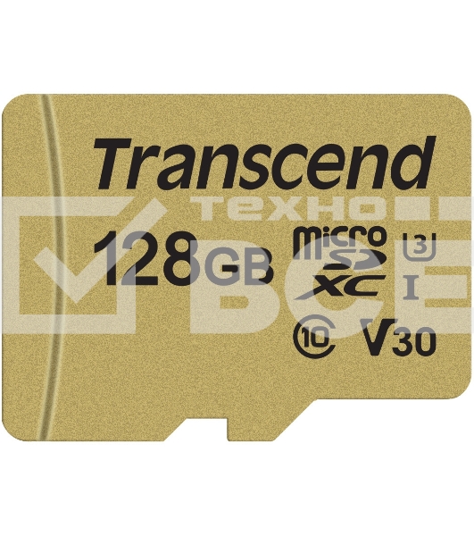 Флеш карта microSD 128GB Transcend microSDXC Ultimate UHS-I U3, V30, (SD адаптер), MLC