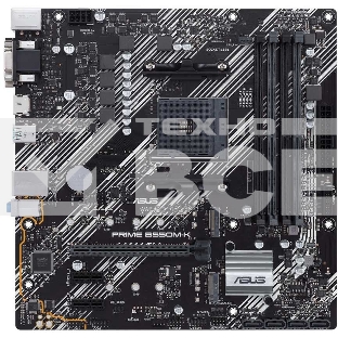 Материнская плата ASUS PRIME B550M-K, AM4, AMD B550, 4xDDR4, 4xSATA, 2xM.2, 1xPCIe 4.0 x16, 2xPCIe x1, 1xDVI-D, 1xHDMI, 1xVGA, 1x 1Gb LAN, 4xUSB 3.2 Gen 1, 2xUSB 3.2 Gen 2, 3x3.5 мм, 7.1, mATX