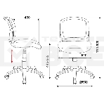 Кресло детское Бюрократ CH-W296NX/26-24 TW-15 белый, спинка сетка, сиденье голубой 26-24, фото3