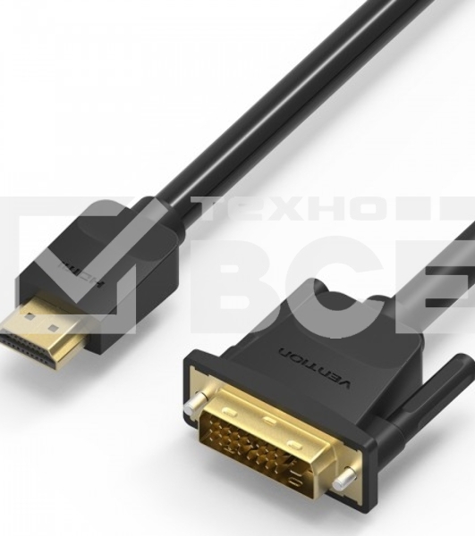 Кабель Vention HDMI 19M/DVI-D Dual link 25M - 3 м