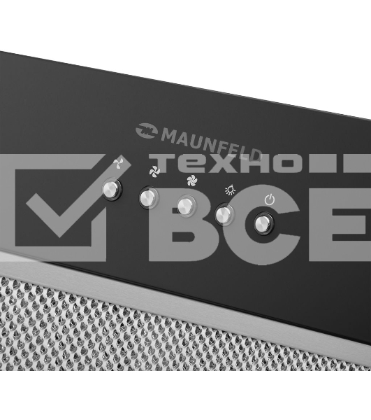 Вытяжка встраиваемая Maunfeld TRAPEZE 602M черный управление: кнопочное (1 мотор)