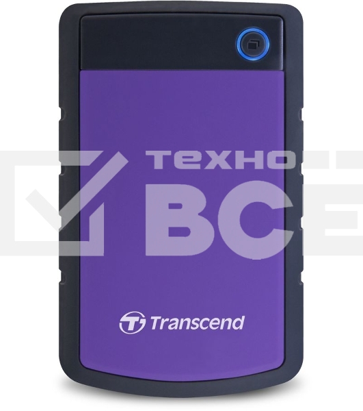 Внешний HDD 2.5' Transcend StoreJet 25H3, 4TB, USB 3.2 Gen 1 Type-A, 5400 rpm, фиолетовый