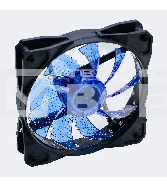 Вентилятор для корпуса Digma DFAN-LED-BLUE черный, 120 мм, 1200 об/мин, 23 дБ, 4 pin