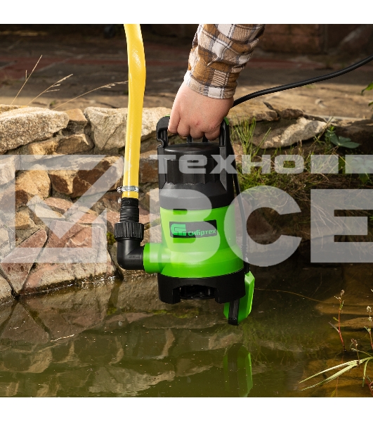 Дренажный насос Сибртех для грязной воды СДН800-35 800 Вт напор 9 м 13500 л/ч