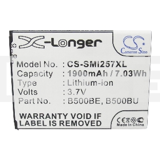 Аккумулятор CameronSinoCS-SMI257XL (B500AE) для Galaxy S4 mini GT-I9190 3.7V / 1900mAh / 7.03Wh
