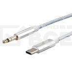 Кабель-переходник USB Cablexpert CCAB-CM35M-1M-W, Type-C/Jack3.5, Mobile, 1м, белый, коробка, фото3