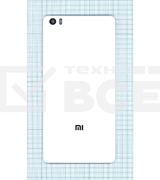 Задняя крышка для Xiaomi Mi Note  белый