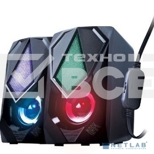 Акустическая система 2.0 Qumo Mask AS004, 10 ВТ, объемное звучание, RGb подсветка