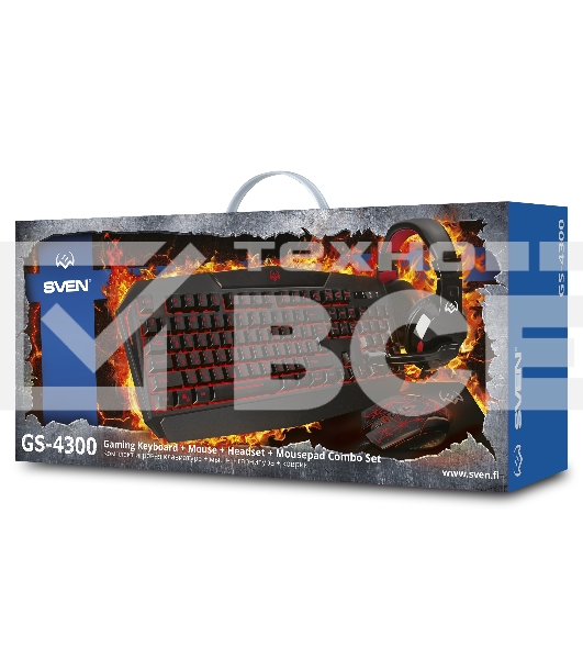 Игровой набор SVEN GS-4300  клавиатура+мышь+гарнитура+коврик