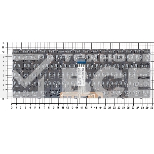 Клавиатура для ноутбука HP Spectre 13-AF белая с подсветкой