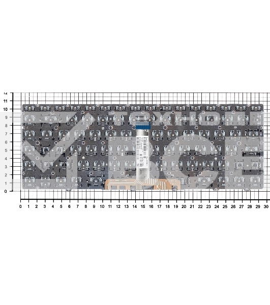 Клавиатура для ноутбука HP Spectre 13-AF белая с подсветкой