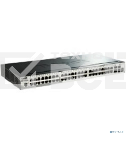 Коммутатор D-Link DGS-1510-52X/A2A Настраиваемый стекируемый коммутатор SmartPro уровня 2+ с 48 портами 10/100/1000Base-T и 4 портами 10GBase-X SFP+