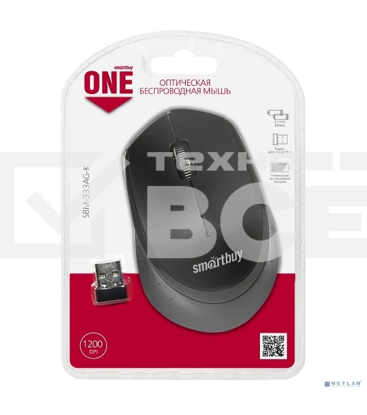 Мышь беспроводная Smartbuy ONE 333AG-K черная SBM-333AG-K