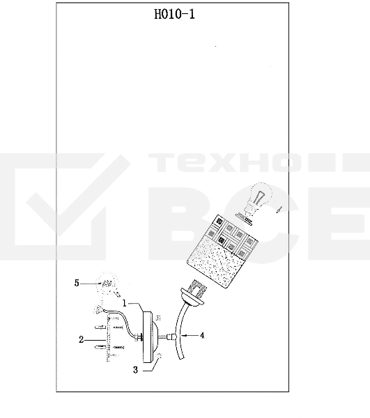 Светильник Hiper E27х1х60Вт черный/Хром H010-1