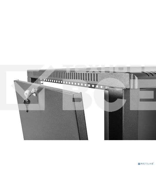 Шкаф ЦМО телекоммуникационный настенный сварной 12U (600 500) съемные стенки, дверь металл, черный