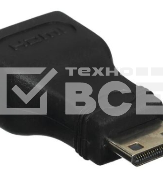 Переходник GoPower HDMI (f)-miniHDMI (m) ver.1.4 черный Premium Zip-Lock c подвесом (1/500)