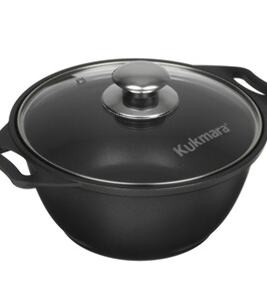 Кастрюля Kukmara к22а а/пр литая 2,0 л стекл/кр