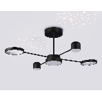 Потолочный светодиодный светильник Ambrella light FL51632/4+1 BK/GD черный/золото 3000K-6400K 48W 910*745*300 (ПДУ ИК), фото6