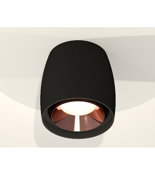 Светильник Ambrella Light XS1142005 SBK/PPG черный песок/золото розовое полированное MR16 GU5.3 (C1142, N7035)