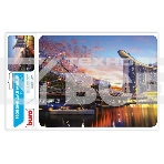 Коврик для мыши Buro BU-M80007 пластиковый ночной город 230х180х2мм, фото 1