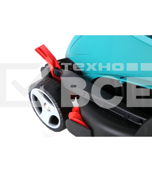 Газонокосилки Bosch ARM 34 06008A6101 Газонокосилка роторная { шир. 34см, Мотор Power drive, Момент 16Нм, 1300Вт, 40л, 11кг, 5 уровней кошения(20-70см); косит вдоль стен, складные Ergo ручки, комп. хранение }