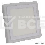 Светильник Smartbuy SBLSq1-DLB-18-3K-B Накладной (LED) светильник Квадрат с синей подсветкой DLB 18w/3000K+B/IP20, фото 1